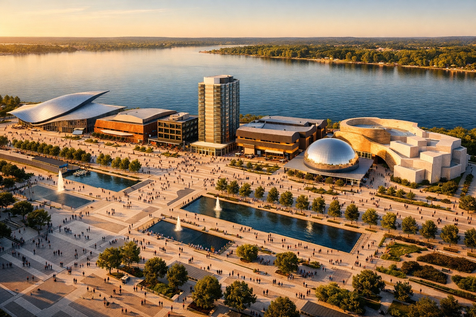 QED Campus Masterplan Aerial — Bay of Quinte, Ontario